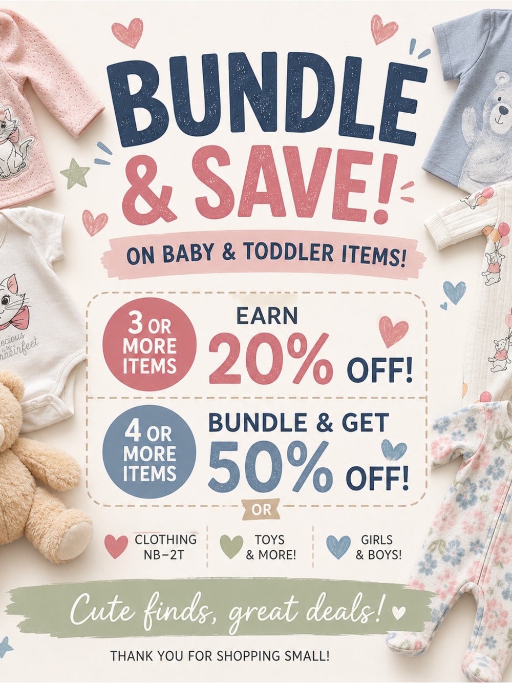 Bundle & Save! TONS of NEWBORN - 2T CLOTHING